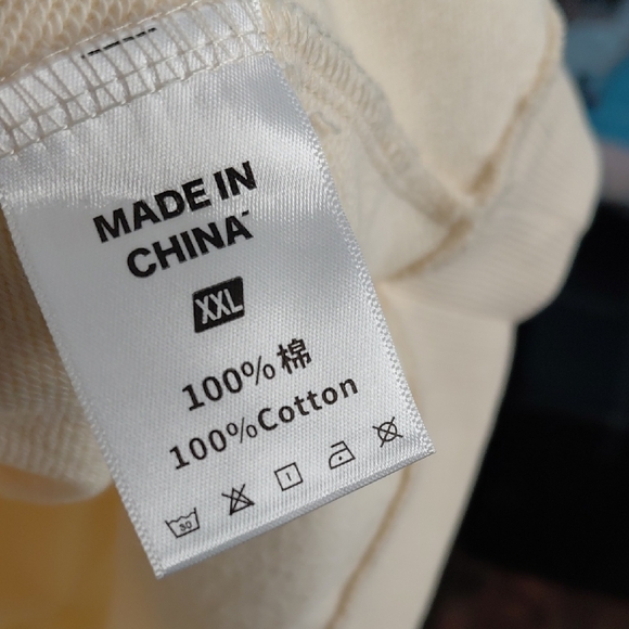 LG Cream Crewneck Men's Sweater - Picture 3 of 5